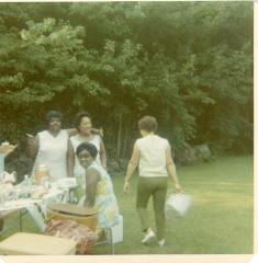 Women at a cookout