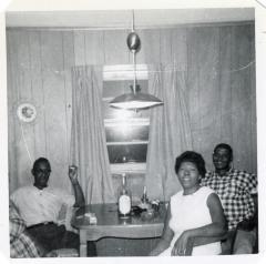 Relaxing at the kitchen table