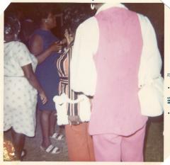 People milling about