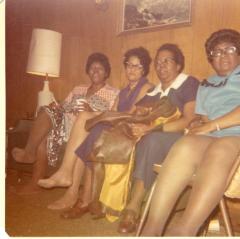 Four women in a living room