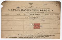 Abraham Robinson shipping bill, 1916 March 23