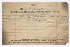 Abraham Robinson shipping bill, 1917 April 19