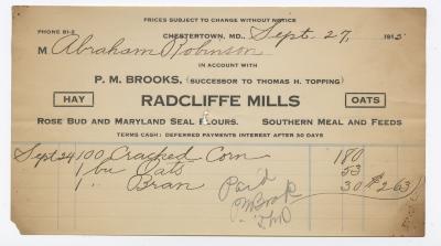 Radcliffe Mills bill, 1915 September 27