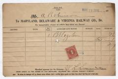 Abraham Robinson shipping bill, 1916 March 21