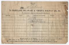 Abraham Robinson shipping bill, circa 1910 February
