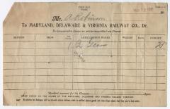 Abraham Robinson shipping bill, 1917 May 12