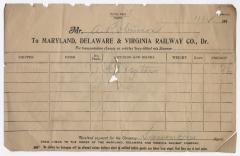 Abraham Robinson shipping bill, circa 1910 November