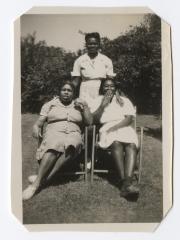 Three women outside