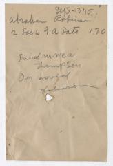 W. C. Thompson receipt, 1915 September 13