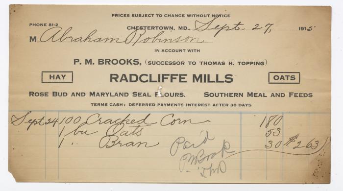 Radcliffe Mills bill, 1915 September 27