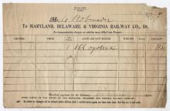 Abraham Robinson shipping bill, 1917 January 25