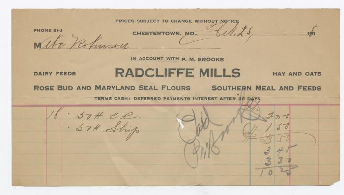 Radcliffe Mills bill, 1918 February 25