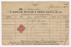 Abraham Robinson shipping bill, 1916 January 22