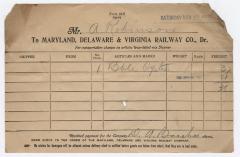 Abraham Robinson shipping bill, 1917 November 17
