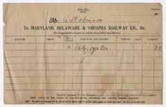 Abraham Robinson shipping bill, circa 1910