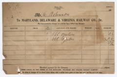 Abraham Robinson shipping bill, 1916 November 18