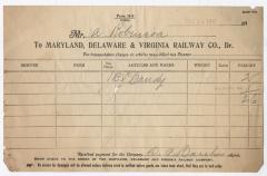 Abraham Robinson shipping bill, 1917 December 1