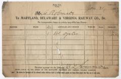 Abraham Robinson shipping bill, 1917 January 30