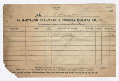 Abraham Robinson shipping bill, 1917 March 3