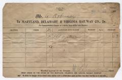 Abraham Robinson shipping bill, 1918 November 9