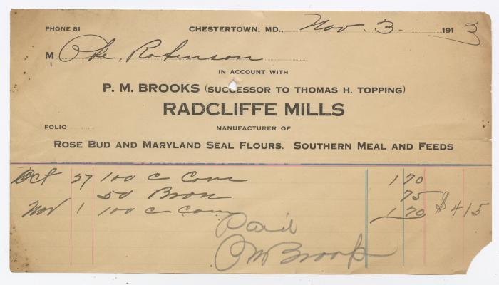 Radcliffe Mills bill, 1913 November 3