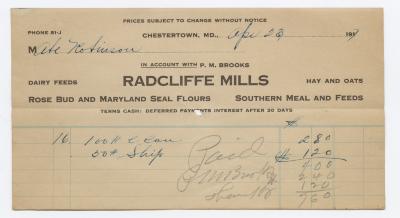 Radcliffe Mills bill, 1917 April 23