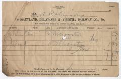 Abraham Robinson shipping bill, 1916 January 27