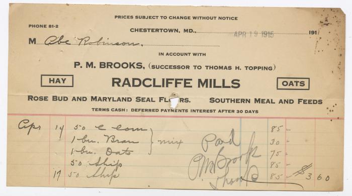 Radcliffe Mills bill, 1915 April 19