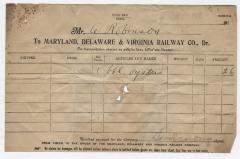 Abraham Robinson shipping bill, 1916 November 7