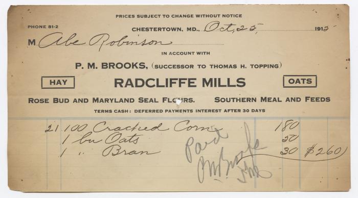 Radcliffe Mills bill, 1915 October 25