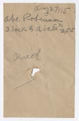 Receipt for Abraham Robinson, 1915 August 27