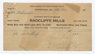 Radcliffe Mills bill, 1917 April 30