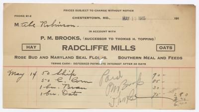 Radcliffe Mills bill, 1915 May 17