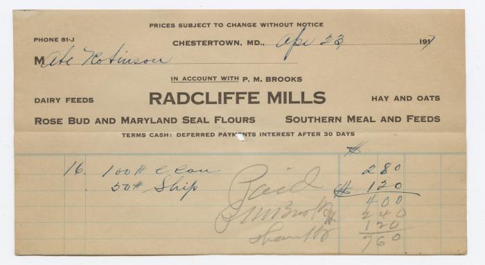 Radcliffe Mills bill, 1917 April 23