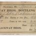 Blackway Brothers Bottling receipt, 1914 June 6