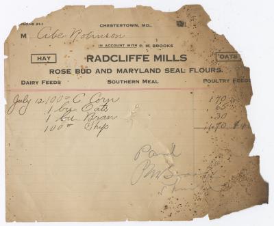 Radcliffe Mills bill, circa 1910