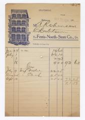 Ferris-Noeth-Stern Baking Company bill, 1914 September 30
