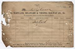 Abraham Robinson shipping bill, 1918 October
