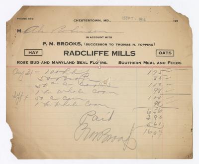 Radcliffe Mills bill, 1914 September 7