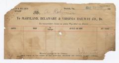 Abraham Robinson shipping bill, 1913 March 29