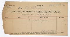 Abraham Robinson shipping bill, 1913 January 8