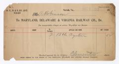Abraham Robinson shipping bill, 1913 December 6