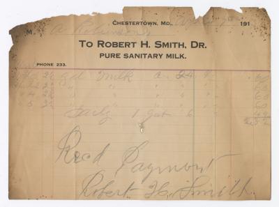 Robert H. Smith bill, 1913 April 7