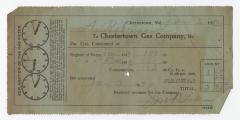 Chestertown Gas Company bill, 1913 January 3