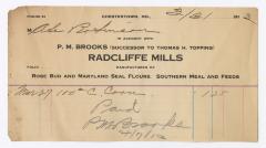 Radcliffe Mills bill, 1913 March 31