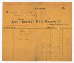 Keebler Weyl Baking Co. receipt, 1914 November 7
