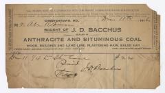 Bacchus coal statement, 1916 December 11 