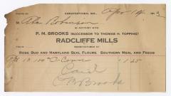 Radcliffe Mills bill, 1913 April 14