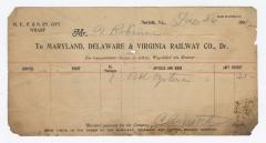 Abraham Robinson shipping bill, 1912 December 26