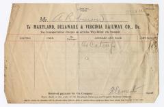 Abraham Robinson shipping bill, 1914 September 19